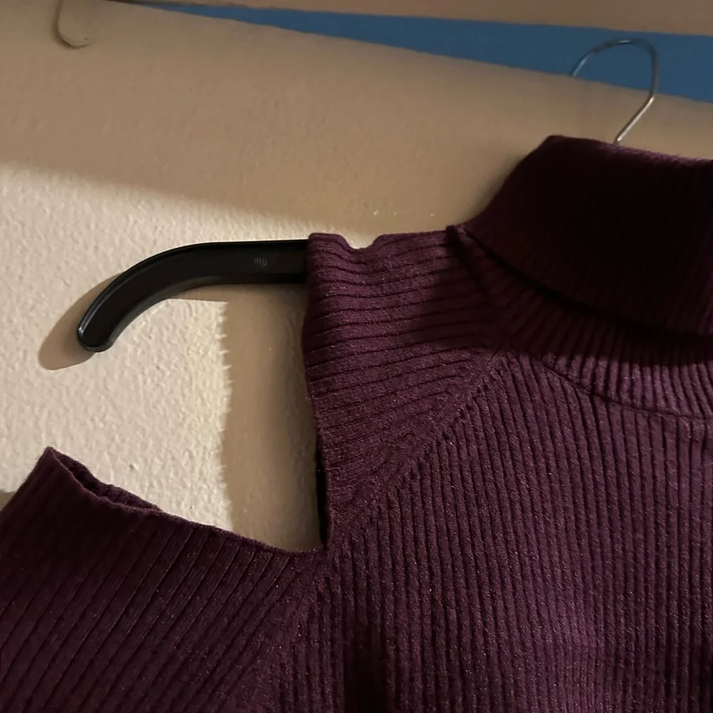 Calvin Klein Jeans Deep Purple Turtleneck Sweater - Picture 4 of 7